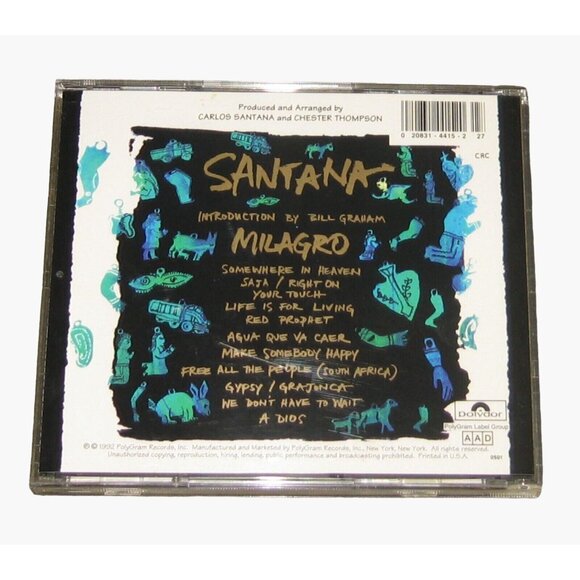 Santana Milagro CD 1992 Polydor Records Latin rock - Picture 6 of 6
